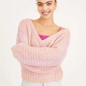 Urban Outfitters Cassia Space-Dye Sweater in Pink / Purple | Size L